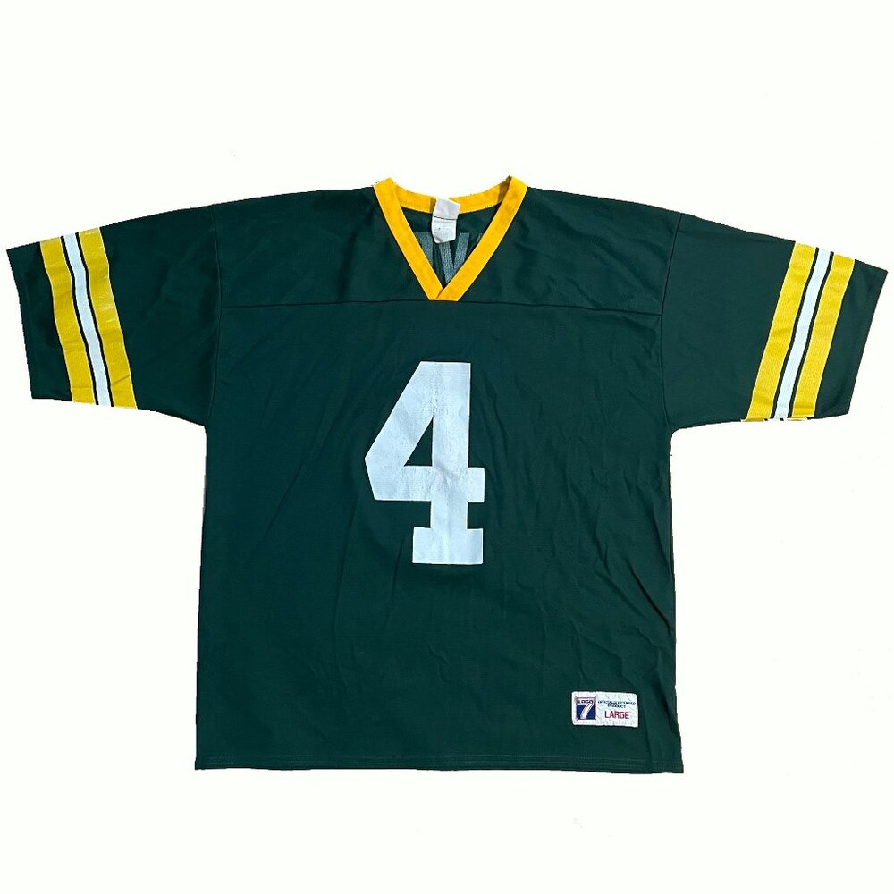 Vintage Logo 7 Brett Favre Green Bay Packers NFL Jersey #4 Size L